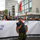 Activist Sasha Johnson uses a megaphone at the head of a gathering in Westbourne Park to taking part in the inaugural Million People March march from Notting Hill to Hyde Park in London on August 30, 2020.